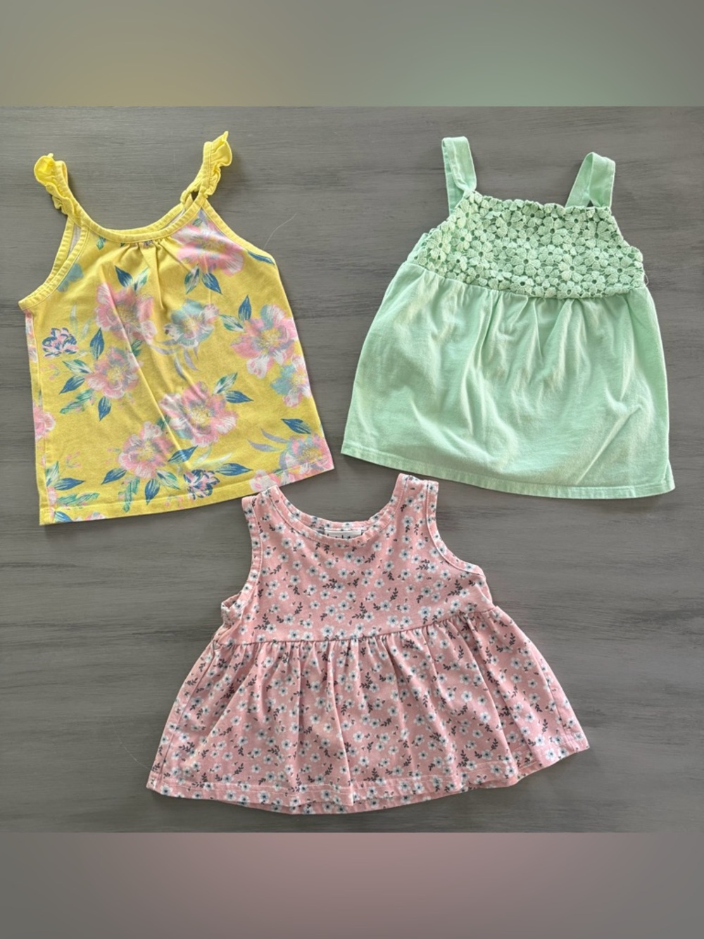 Girls 3T Floral Tank Top Summer Bundle- Nicole Miller, Oshkosh B'Gosh, Carters
